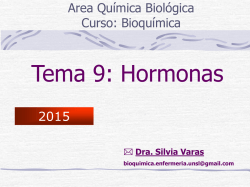 Tema 9- Hormonas-2015 - Bioquímica para Enfermería