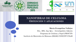 “Nanofibras de celulosa: obtención y aplicaciones” (Dra