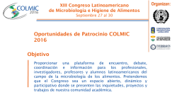 Oportunidades de Patrocinio COLMIC 2016