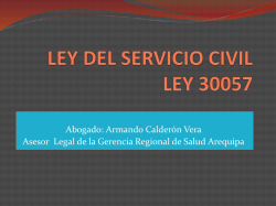 LEY DEL SERVICIO CIVIL - Gerencia Regional de Salud de