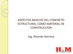 Aspectos básicos del concreto estructural como material de