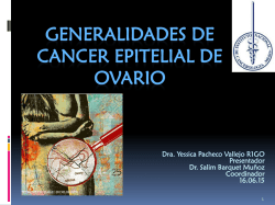 GENERALIDADES DE CANCER EPITELIAL DE OVARIO