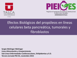 Efectos Biológicos del propóleos en líneas celulares beta - PIEI-Es