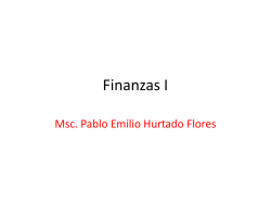 Finanzas I - Prof. Pablo Emilio Hurtado