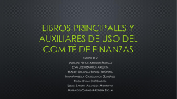 Libros principales y auxiliares de uso del comité de finanzas