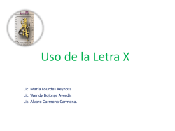 La Letra X - Prof. María de Lourdes Reynoso