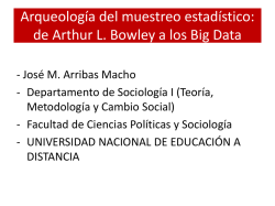 Arqueología del muestreo estadístico: de Arthur L. Bowley a los Big