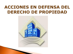 ACCIONES EN DEFENSA DEL DERECHO DE PROPIEDAD