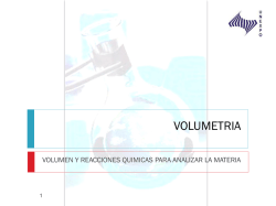 volumetria - Quimica Analitica. UNEXPO