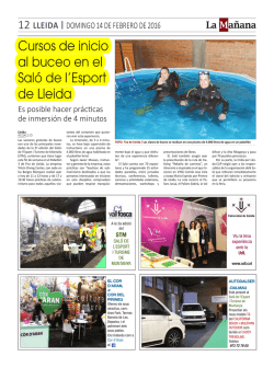 Cursos de inicio al buceo en el Saló de l`Esport de Lleida