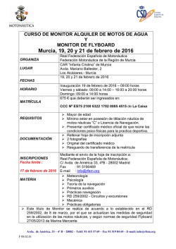 Curso Monitores Murcia FEBRERO 2016
