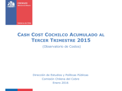 cash cost cochilco acumulado al tercer trimestre 2015