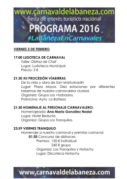 programa oficial del carnaval de la bañeza 2016