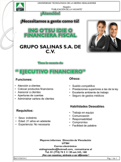 Diapositiva 1 - Universidad Tecnológica de la Sierra Hidalguense