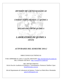 LABORATORIO DE QUÍMICA (4123) - División de Ciencias Básicas