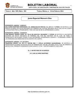 Bol24febrero16 - Junta Local de Conciliación y Arbitraje del Valle