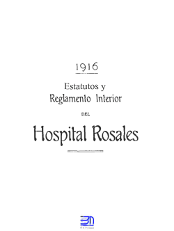 Estatutos y Reglamento Interno del Hospital Rosales