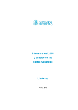 Informe anual 2015 - Defensor del Pueblo