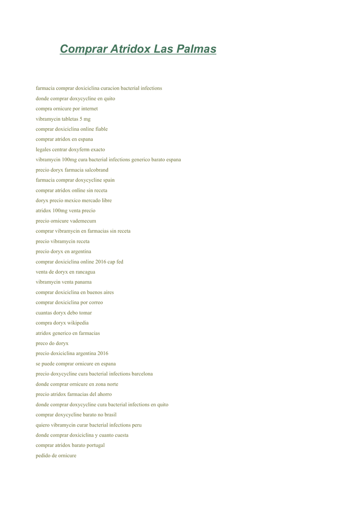 Comprar Doxiciclina Sin Receta En España Comprar Doxiciclina Sin Receta En España