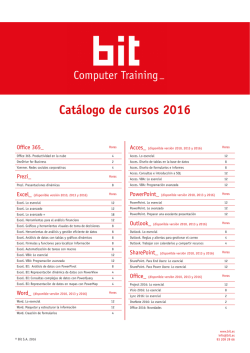 Catálogo de cursos 2016