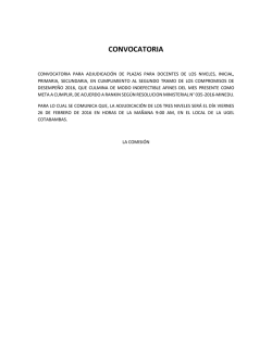 CONVOCATORIA - UGEL Cotabambas