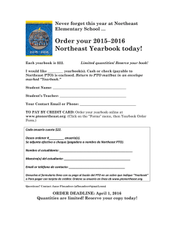Order your 2015–2016 Northeast Yearbook today!