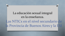 La educación sexual integral en la enseñanza. - CIIE-R10
