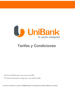 Tarifario - UniBank