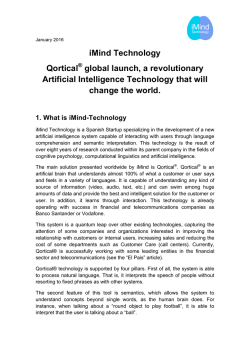 iMind Technology Qortical global launch, a revolutionary Artificial