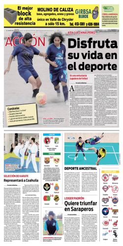 el deporte - El Diario de Coahuila