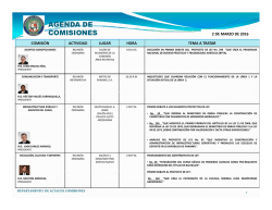 agenda de comisiones - Asamblea Nacional de Panamá