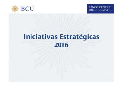 Iniciativas Estratégicas 2016