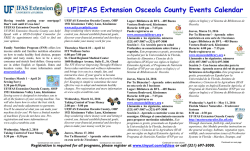 Current Extension Events - Osceola County Extension Office