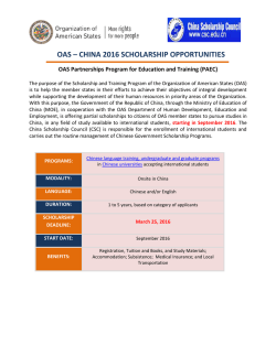 Announcement OAS-China 2016 - Organization of American States