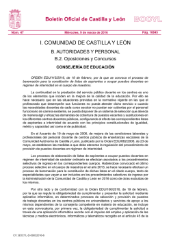 ORDEN EDU/115/2016 - ANPE Castilla y León
