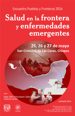Salud en la frontera y enfermedades emergentes - cimsur