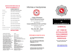 Informes e Inscripciones - Asociacion Mexicana de Jefes de Bomberos