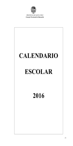 calendario escolar 2016
