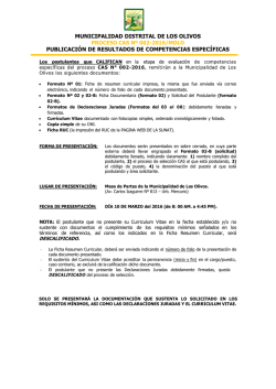 municipalidad distrital de los olivos publicación de resultados de
