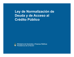 Ley de Normalización de Deuda y de Acceso al Crédito Público
