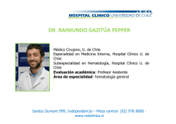 Raimundo Gazitúa P. - Hospital Clínico Universidad de Chile
