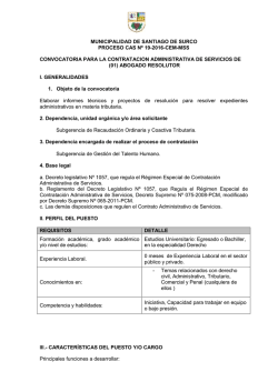 municipalidad de santiago de surco proceso cas nº 19-2016