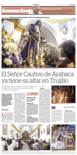 El Señor Cautivo de Ayabaca ya tiene su altar en Trujillo
