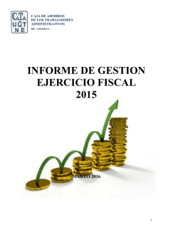 informe de gestion ejercicio fiscal 2015