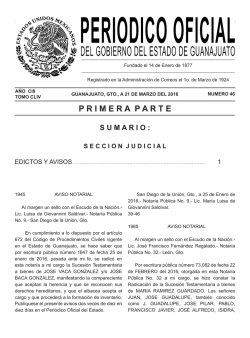 primeraparte - Periódico Oficial - Gobierno del Estado de Guanajuato