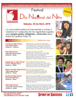 2016 National Children`s Day information - Spanish