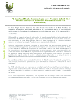 29032016 Elecciones Presidente - Fenac – Federación Nacional de