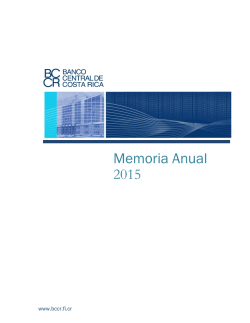 Memoria Anual 2015 - Banco Central de Costa Rica