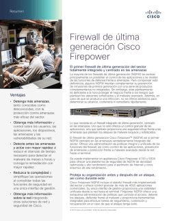 Firewall de última generación Cisco Firepower