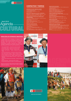 Agenda ABR16 - Ministerio de Cultura